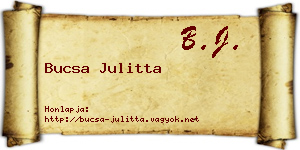 Bucsa Julitta névjegykártya